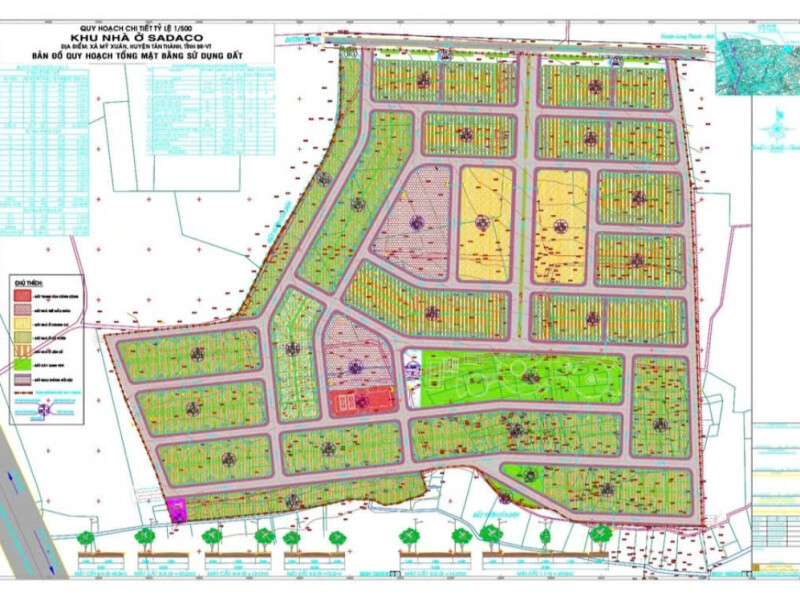 Dự Án Khu Nhà Ở SADACO xã Mỹ Xuân, huyện Tân Thành, Bà Rịa Vũng Tàu, Quy Mô 20.55hecta